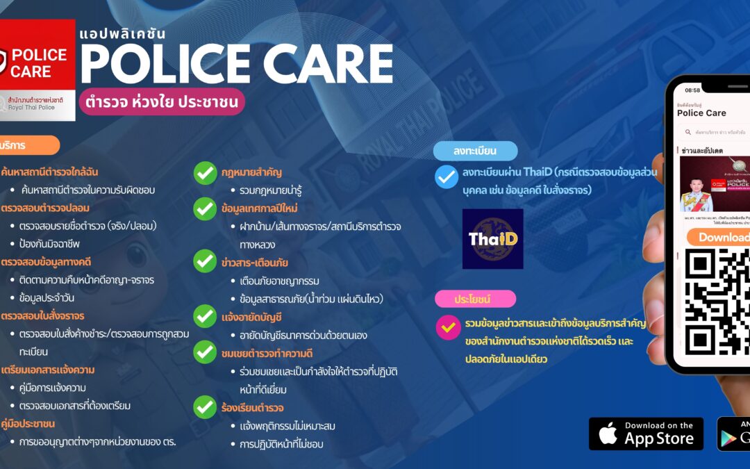 แอปพลิเคชัน “Police Care” ตำรวจห่วงใยประชาชน